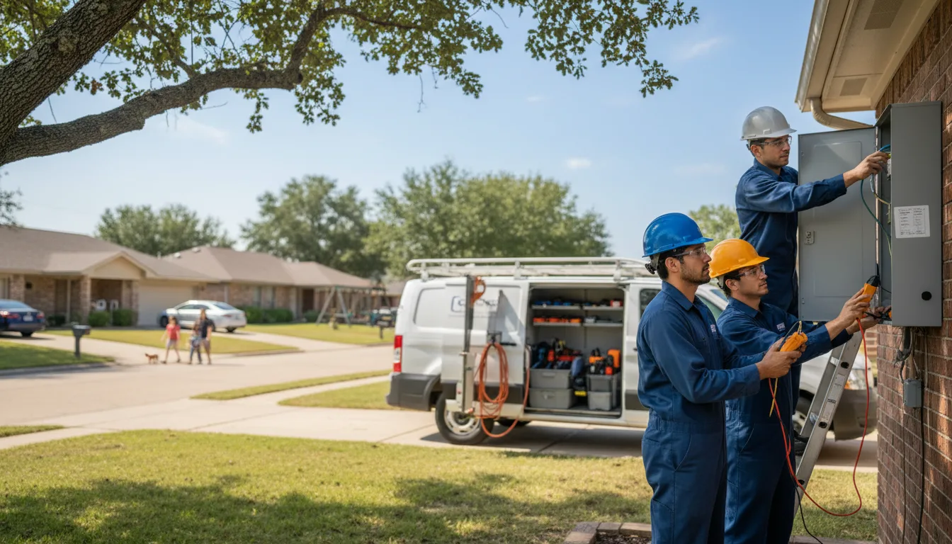 Certified electrician providing emergency electrical services in Camp, AR